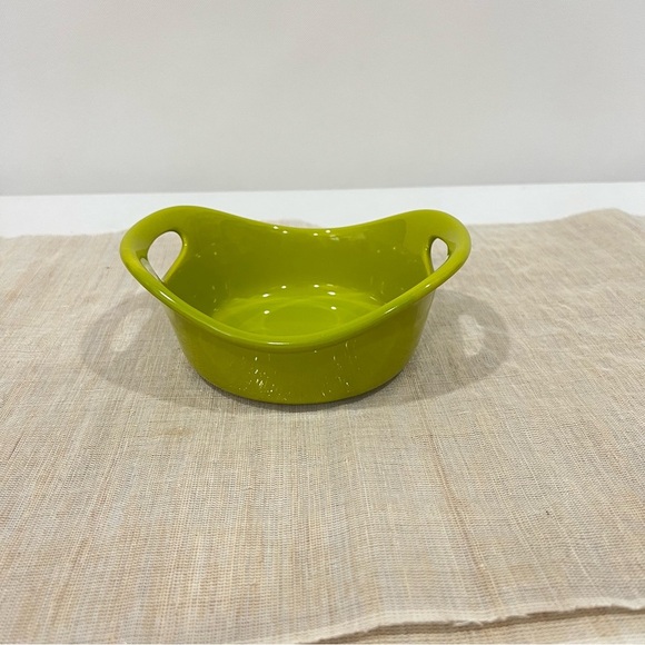 Rachel Ray Small Casserole 12 Oz. Lime Green Ceramic Serving Bowl Bakeware - Picture 2 of 7